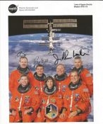 Space Shuttle Mission STS-110 multi signed colour photo signed by crew members Michael Bloomfield,