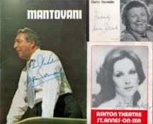 Composer Mantovani Signed Programme with other signatures that include Harry Secombe, Frankie