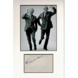 Morecambe and Wise 24x11 approx mounted signature piece includes signed album page and a superb