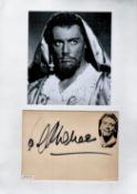 Mario Del Monaco 12x8 signature piece includes a signed album page and a vintage black and white