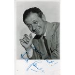 Sid James signed 6x4 black and white photo. Sidney James, born Solomon Joel Cohen; 8 May 1913 - 26