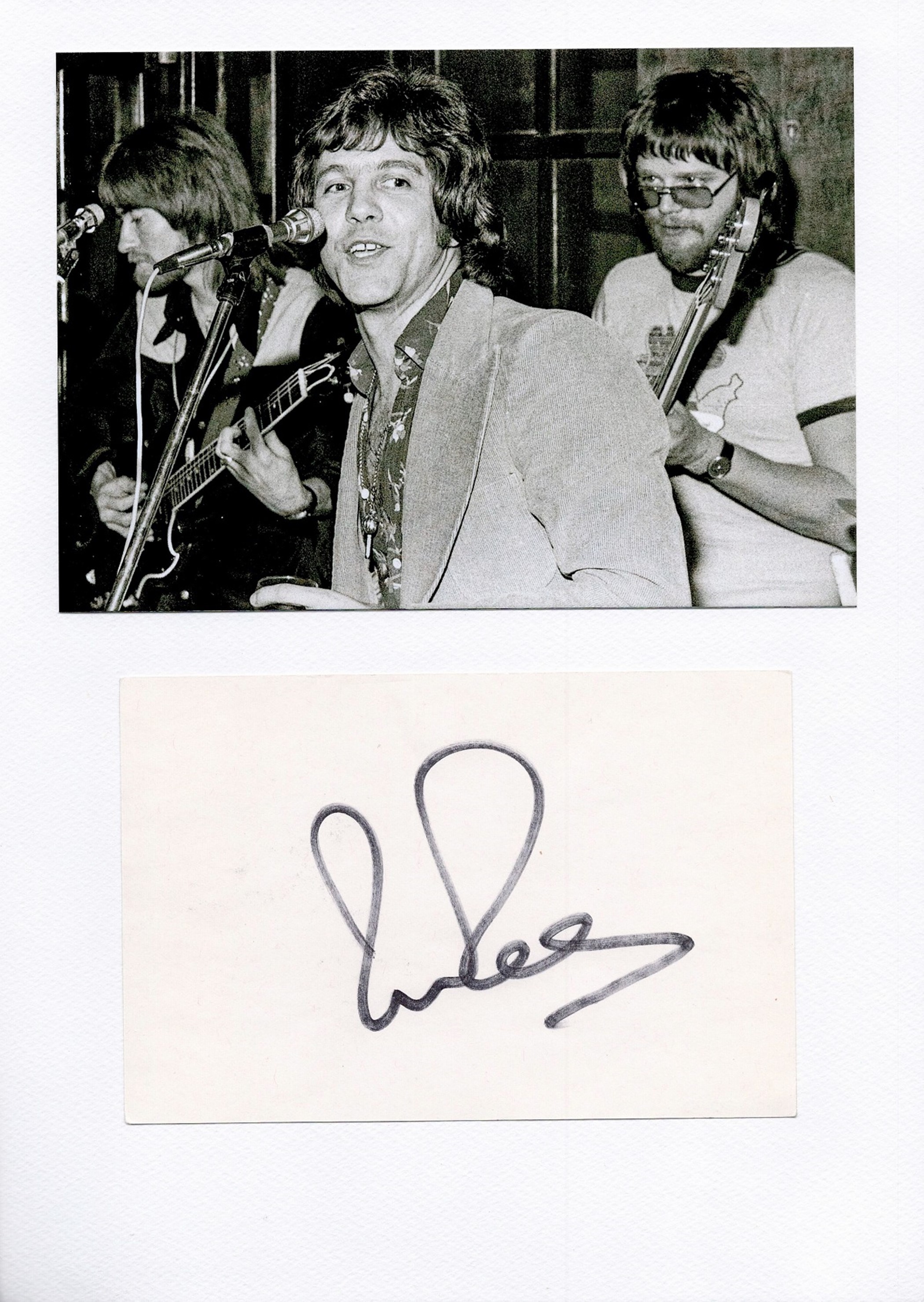 Dave Dee 12x8 overall signature piece includes signed album page and black and white photo both