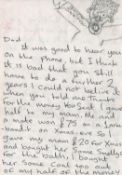 Brad Kray adopted son of Reggie Kray ALS interesting letter in which he talks about the length of