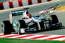 Michael Schumacher signed 12x8 Mercedes Formula One colour photo. Michael Schumacher, born 3 January