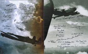 WWII collection two fantastic multi signed Bomber Command 10x8 inch black and white photos