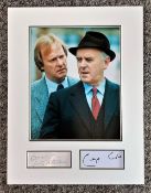 George Cole and Dennis Waterman 14x10 approx Minder mounted signature piece includes two signed