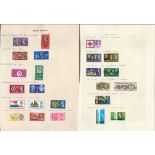 GB stamp collection on 3 album pages. 1958/1965 graphite lined, parliamentary conference and more.
