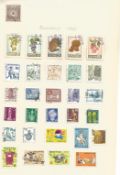 World stamp collection on 7 loose album pages. Amongst countries included are North Korea,