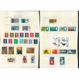 GB stamp collection over 9 loose album pages. Ranging between 1968-1970. 100+ stamps. Good