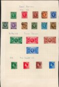 GV and EVIII stamps on loose album page. 19 stamps included. Cat value £30. Good condition. We