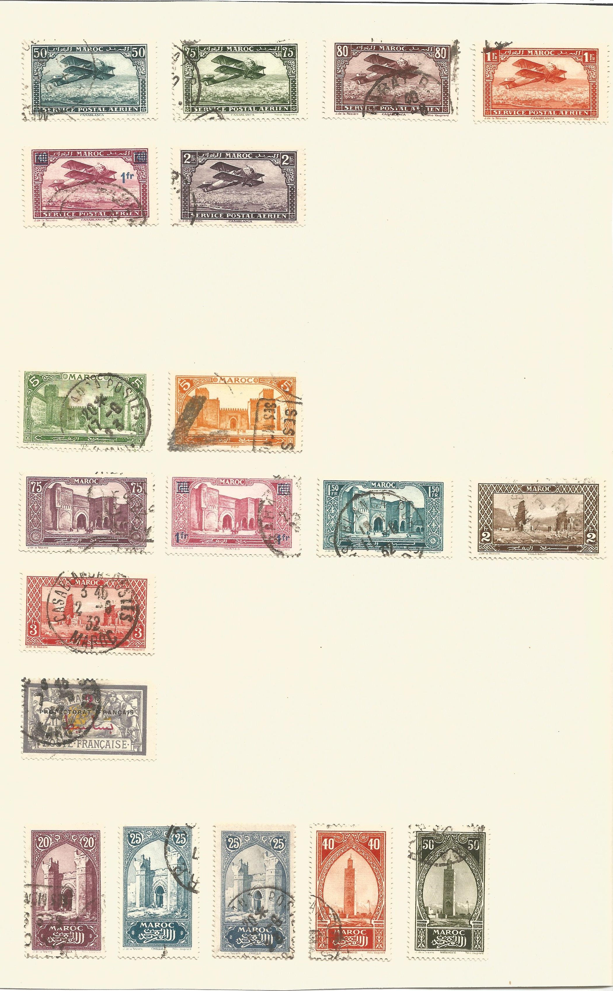 French Morocco stamps 2 loose album pages. Good condition. We combine postage on multiple winning - Image 2 of 2