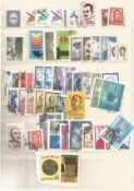 World stamp collection in green stock book. 16 pages. Good condition. We combine postage on multiple