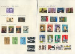 GB stamps on 4 loose album pages, covering 1971-1973. 40+ stamps. Good condition. We combine postage