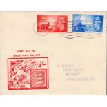 1948 GB Channel Islands liberation cover. 1d 21/2d on illustrated FDI 10/5/1948. Good condition.