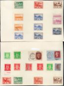 Jersey stamps on 2 small album pages. Mint and used ranging between 1941/1945. Some GB with Jersey