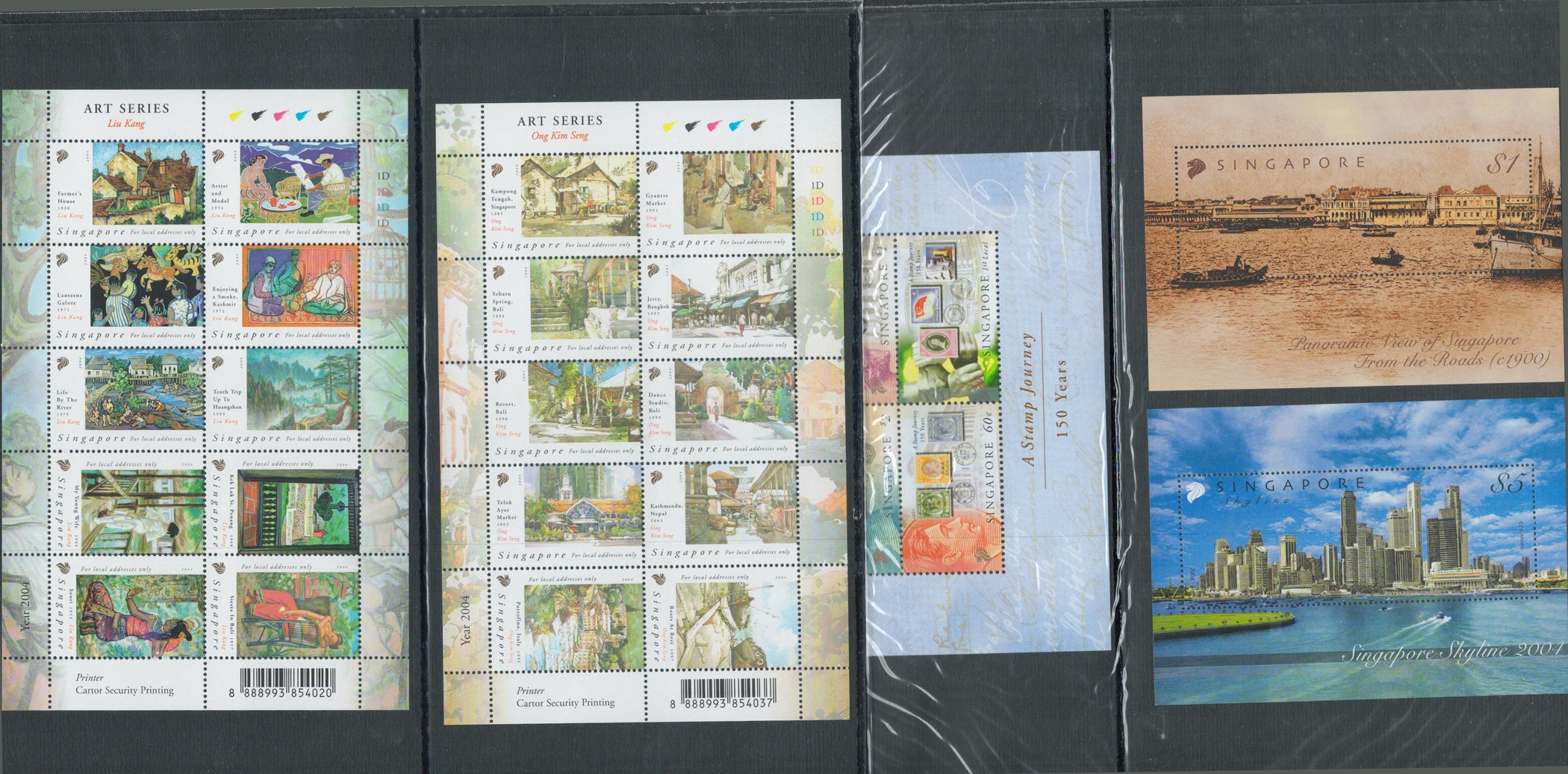 Singapore 2004 presentation book of stamps in slipcase. Unmounted mint stamps. Good condition. We - Image 3 of 3