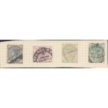 QV stamp collection. 4 included. Amongst 4 stamps are 2 SG193 that catalogue at £400. Good