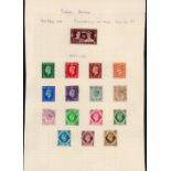 GVI - GB stamps on loose album page. 16 stamps in total. Good condition. We combine postage on