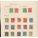 KGV - GB stamps on album page. 19 stamps. Cat value £200. Good condition. We combine postage on