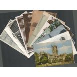 Postcard collection. Mainly illustrations of churches. 30+ cards. Good condition. We combine postage