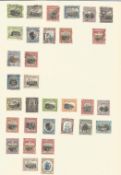 Compania de Mozambique stamps on 1 loose album page. 33 stamps. Assorted mint and used. Good