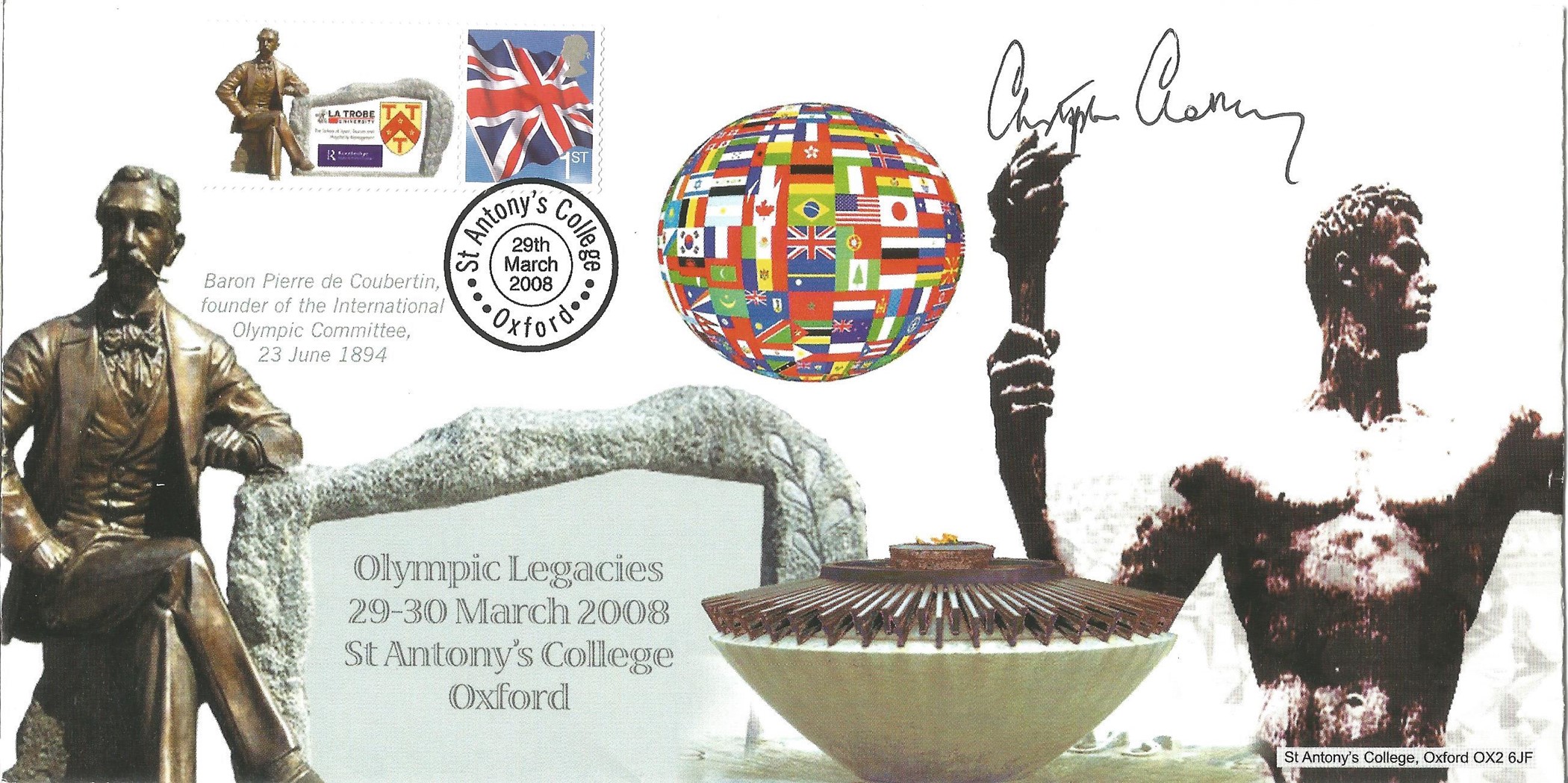 Chris Chataway signed Olympic legacies FDC.Good condition. All autographs come with a Certificate of