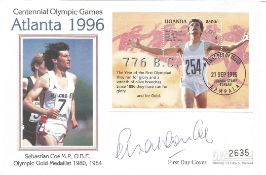 Seb Coe signed Centennial Olympic Games Atlanta 1996 FDC.Good condition. All autographs come with