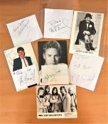 Comedy/ Entertainment collection of 7 signed pages and photographs from comedians and stars across