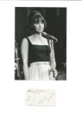 Astrud Gilberto signature piece stuck below black and white photo.Good condition. All autographs