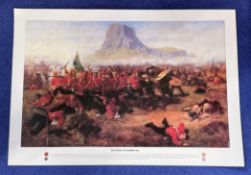 Military, Historical print by Charles Fripp titled Battle of Isandlwana. Approx 39x27, this