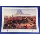Military, Historical print by Charles Fripp titled Battle of Isandlwana. Approx 39x27, this