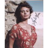 Sophia Loren signed 10 x 8 inch photo.Good condition. All autographs come with a Certificate of