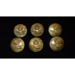 B21 A set of 6 Kings Crown and Flying Eagle WW2 era RAF uniform brass buttons. These brass buttons