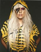 Lady Gaga signed 10x8 colour photograph. Stefani Joanne Angelina Germanotta born March 28, 1986),