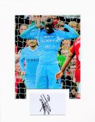 Mario Balotelli signature piece mounted below colour photo. Approx size 14x12.Good condition. All
