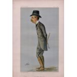 Vanity Fair print. Titled In a new character. Dated 5/1/1889. Randolph Churchill. Approx size