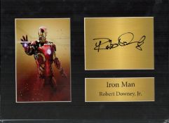 Marvel, Robert Downey Jr 11x8 matted printed signature NOT HAND SIGNED piece This beautifully