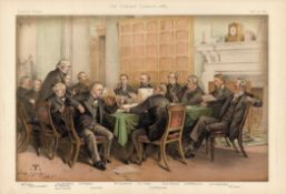 Vanity Fair print. Titled The Cabinet Council 1883. Dated 27/11/1883. Gladstones cabinet. Approx