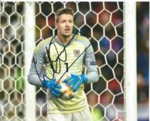 Wayne Hennessey 10x8 Signed Colour Photo. Hennessey was capped for Wales at under 17, under 19 and