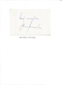 Politics, John Smith signed House of Commons card affixed to a A4 page inscribed Best Wishes. John