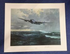 WWII End Of An Era print signed by Gerald Coulson Limited Edition 546/850, approx 32x29. Beautifully
