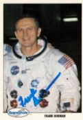 Space. Frank Boorman signed Spaceshots trading card. Number 0002. The rear of the card says a