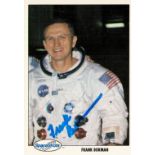 Space. Frank Boorman signed Spaceshots trading card. Number 0002. The rear of the card says a