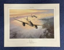 Air Aces colour print signed by Adolf Galland and the artist Mark Postlethwaite, artist proof 44/48.