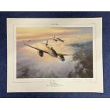 Air Aces colour print signed by Adolf Galland and the artist Mark Postlethwaite, artist proof 44/48.