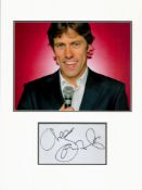 John Bishop signature piece mounted below colour photo. Approx size 16x12.Good condition. All