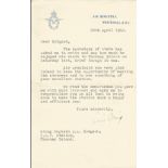 WW2 a Letter from Whitehall, London. To Group Captain E. A. Hodgson highlighting the visit of Sir