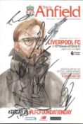 Football, multi signed This is Anfield, Liverpool vs. Tottenham programme from the game 11th