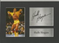 WWE, Hulk Hogan, 11x8 matted printed signature NOT HAND SIGNED piece. This beautifully presented
