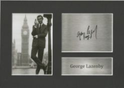 James Bond, George Lazenby 11x8 matted printed signature NOT HAND SIGNED piece. This beautifully